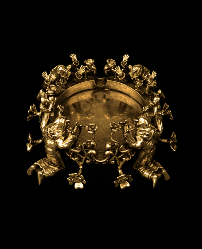 ANTIQUE GOLD ASHTRAY