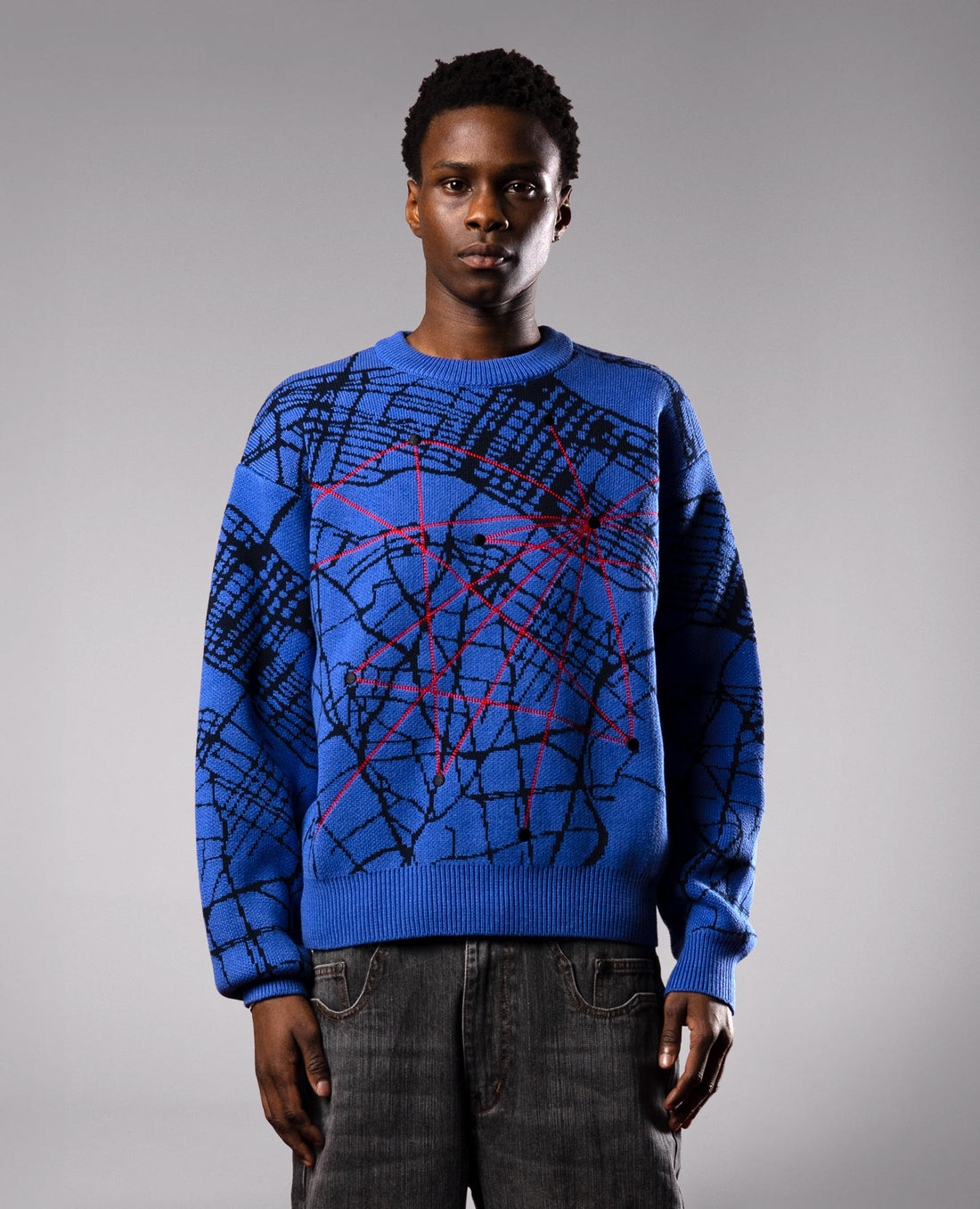 BLUE FILROUGE KNIT
